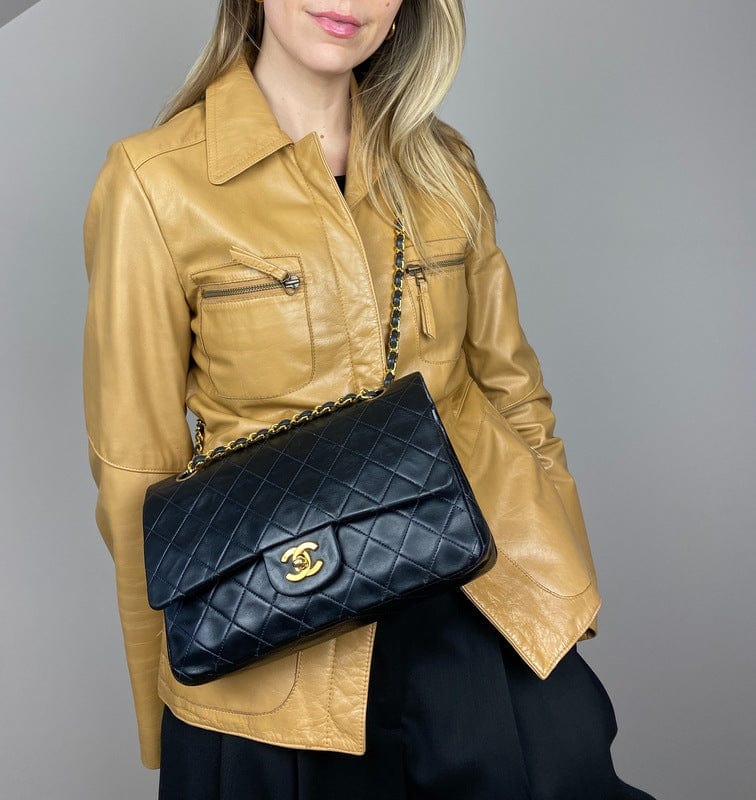 Navy Chanel Classic Double Flap Bag