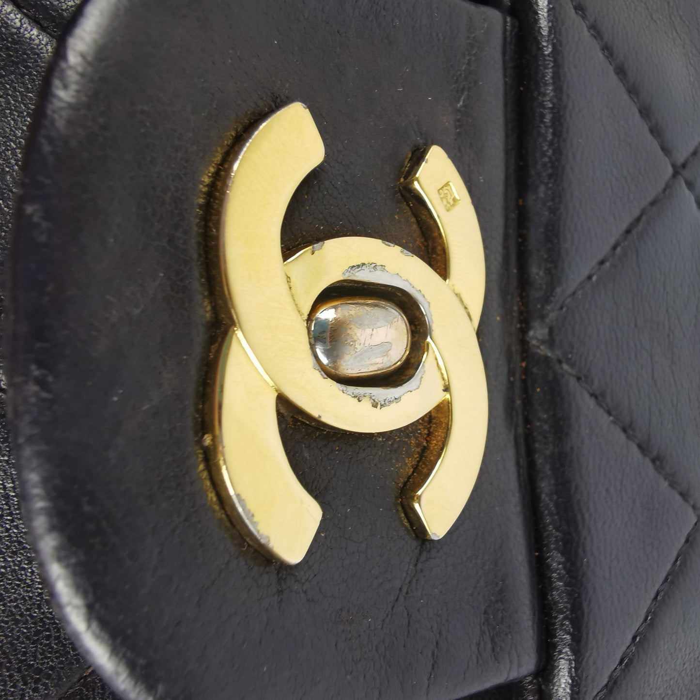 Chanel Classic Double Flap Medium Black Lambskin Gold