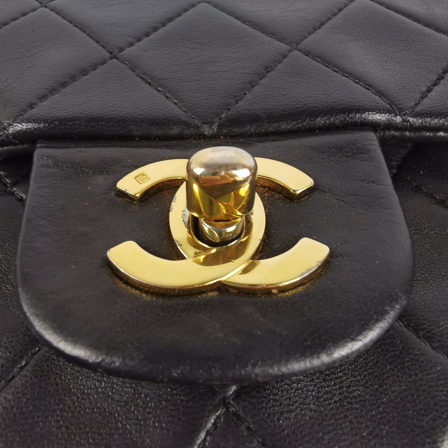 Chanel Classic Double Flap Medium Black Lambskin Gold