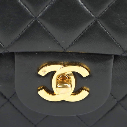 Chanel Classic Double Flap Medium Black Lambskin Gold