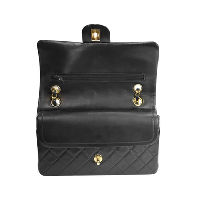 Chanel Classic Double Flap Medium Black Lambskin Gold