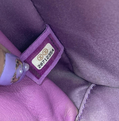 Chanel Purple Patent Pocket Box Camera Case