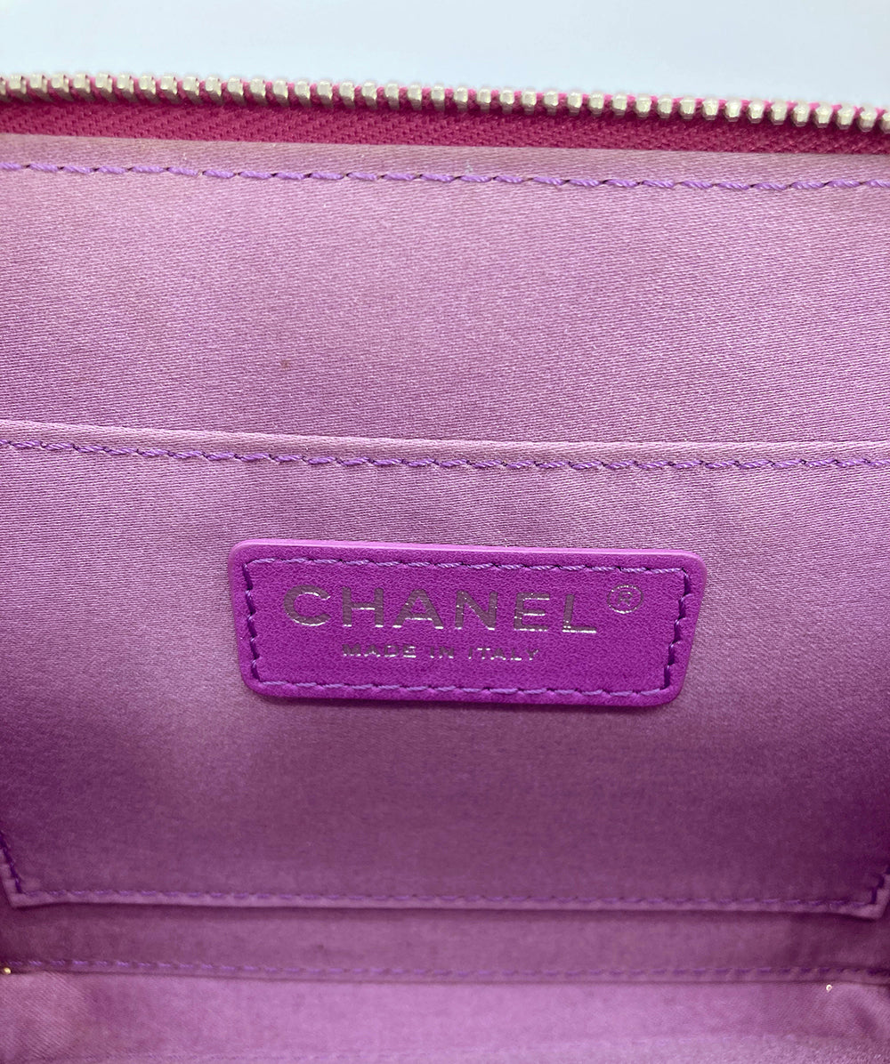 Chanel Purple Patent Pocket Box Camera Case