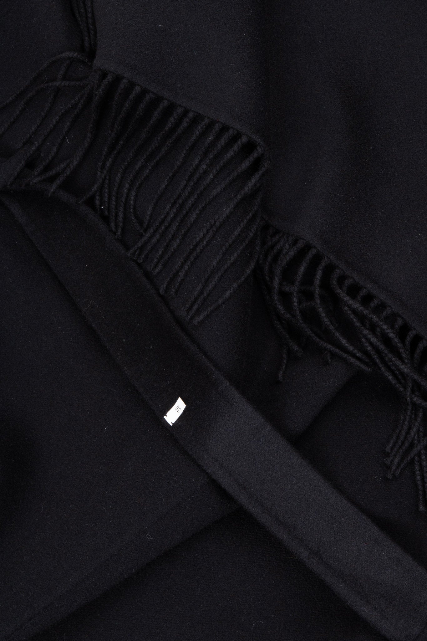 HERMES Gilet Fringed Cashmere Black