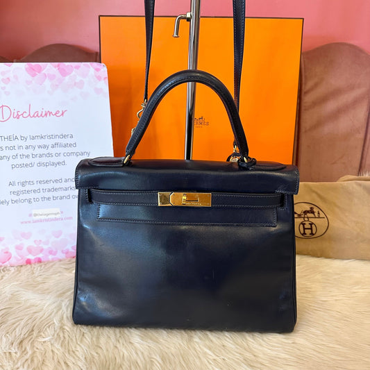 HERMES KELLY 28 VINTAGE SELLIER GOLD HARDWARE