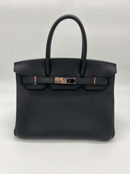 Hermes Birkin 30 Noir Togo Palladium Hardware