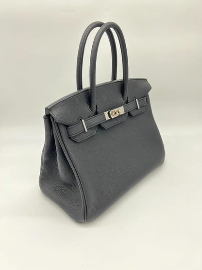 Hermes Birkin 30 Noir Togo Palladium Hardware