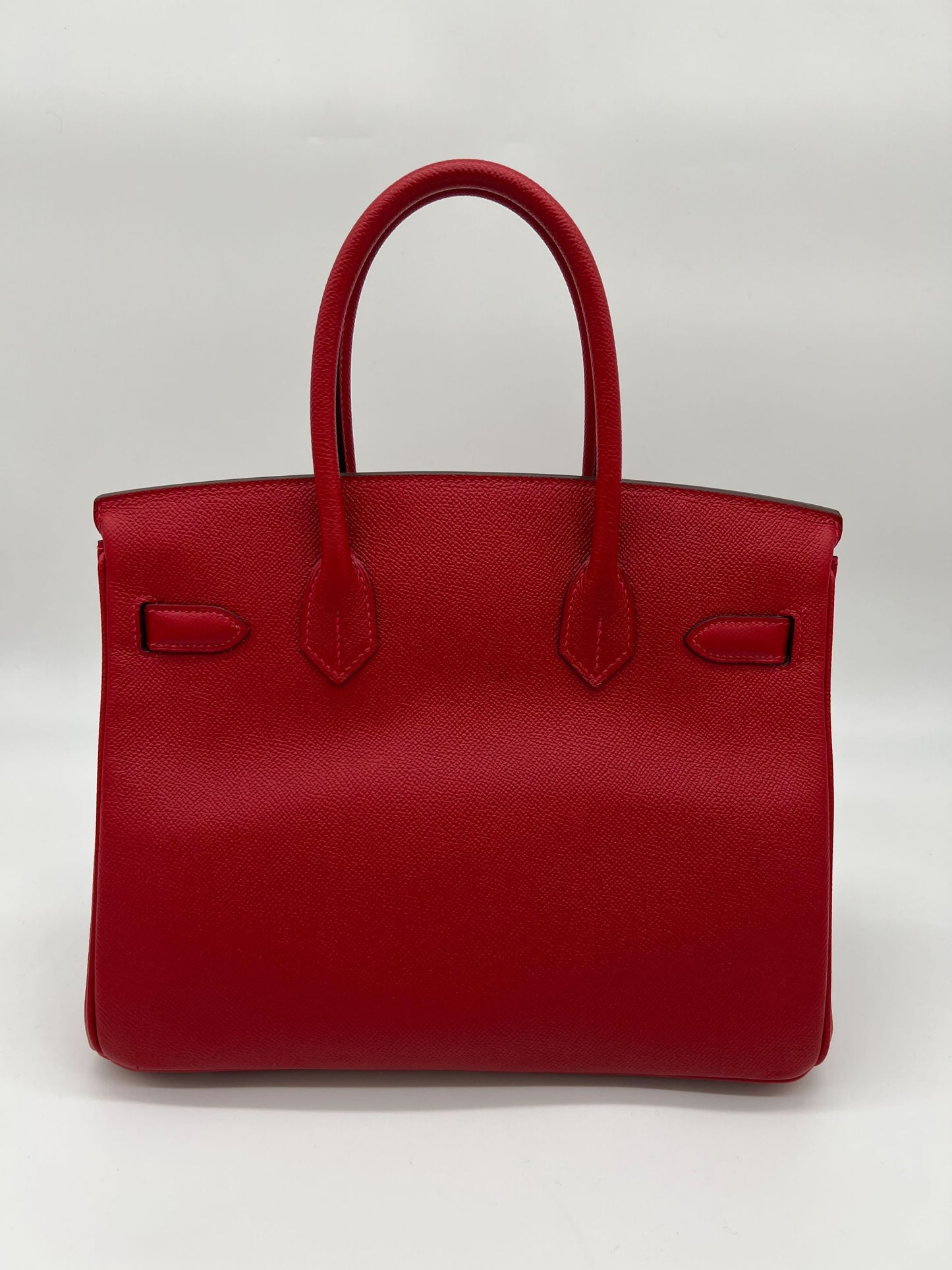 Hermes Birkin 30 Rouge Casaque Epsom Palladium Hardware