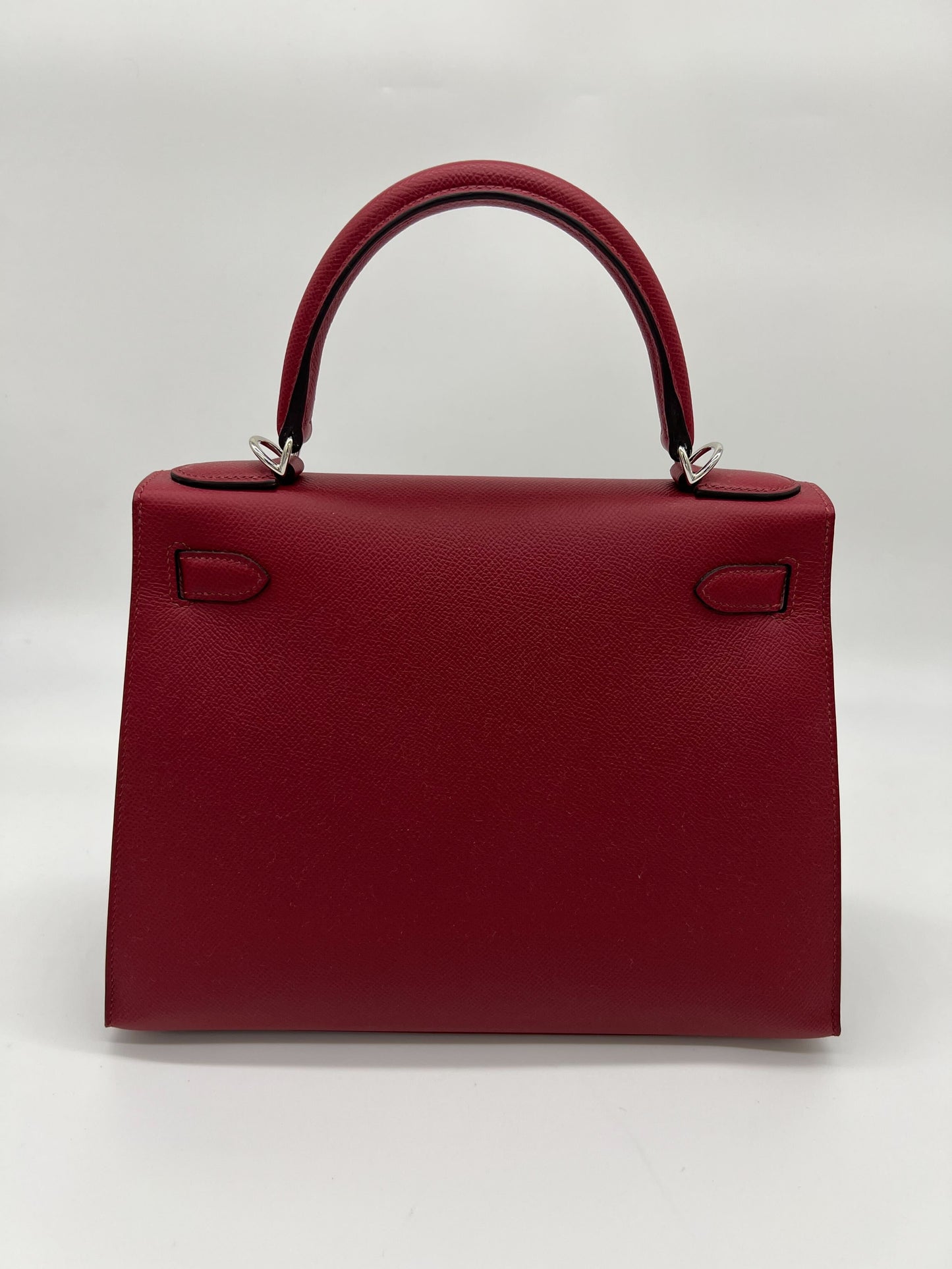 Hermes Kelly II 28 Sellier Verso Veau Epsom AJ Rouge Grenat Rose Pourpre