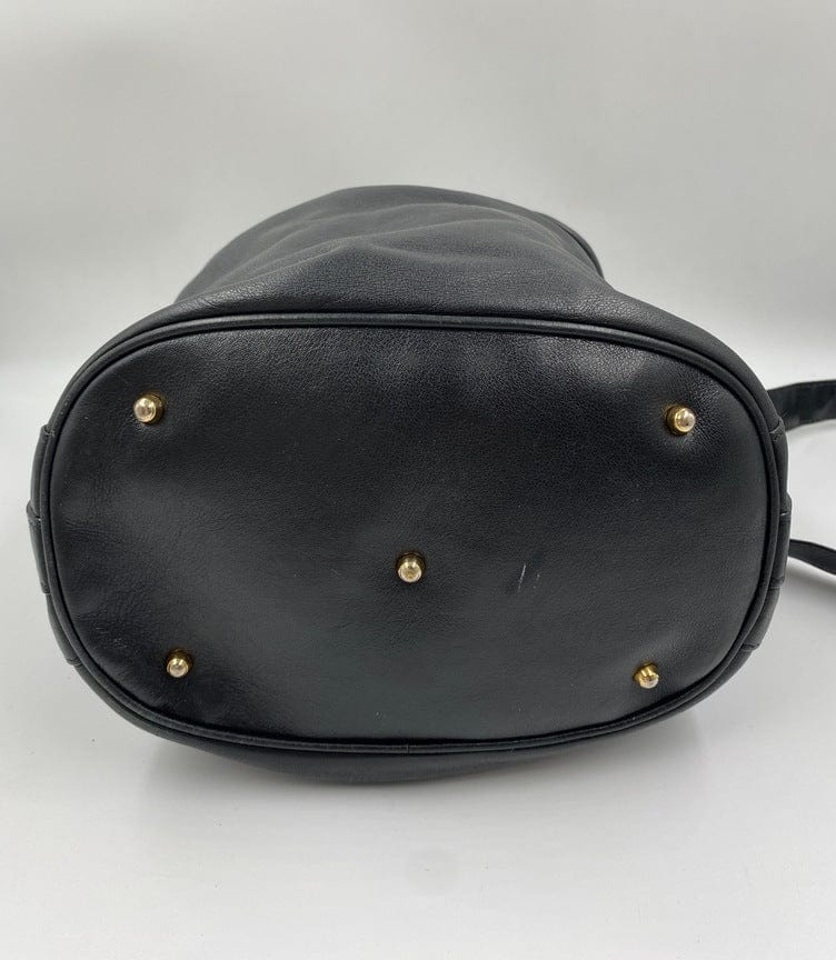 Gucci Black Bucket Bag with Bamboo Handles