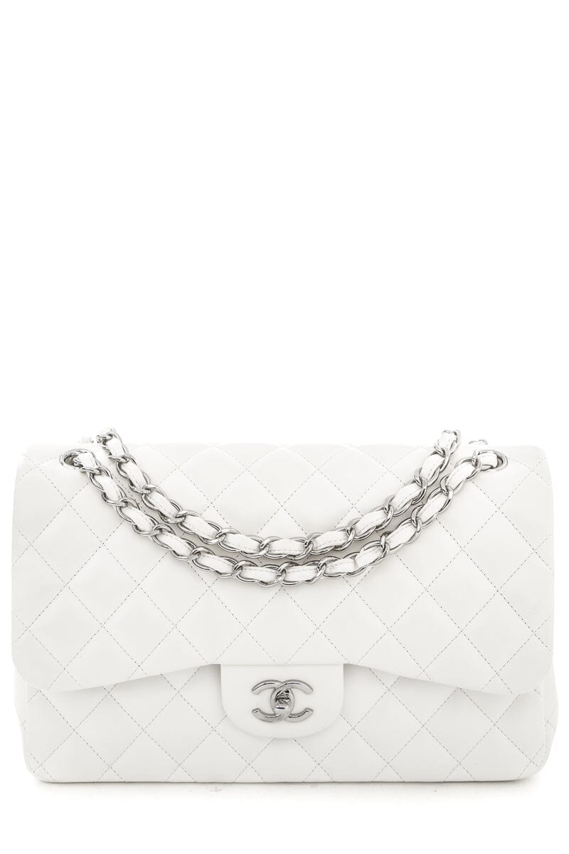 Chanel Jumbo Classic Double Flap Creme Quilted Calfskin Shoulder Bag