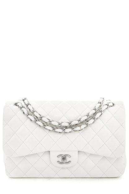 Chanel Jumbo Classic Double Flap Creme Quilted Calfskin Shoulder Bag