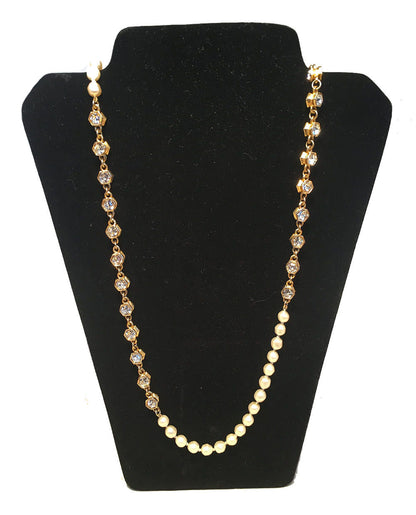 Chanel Vintage Pearl and Crystal Beaded Necklace