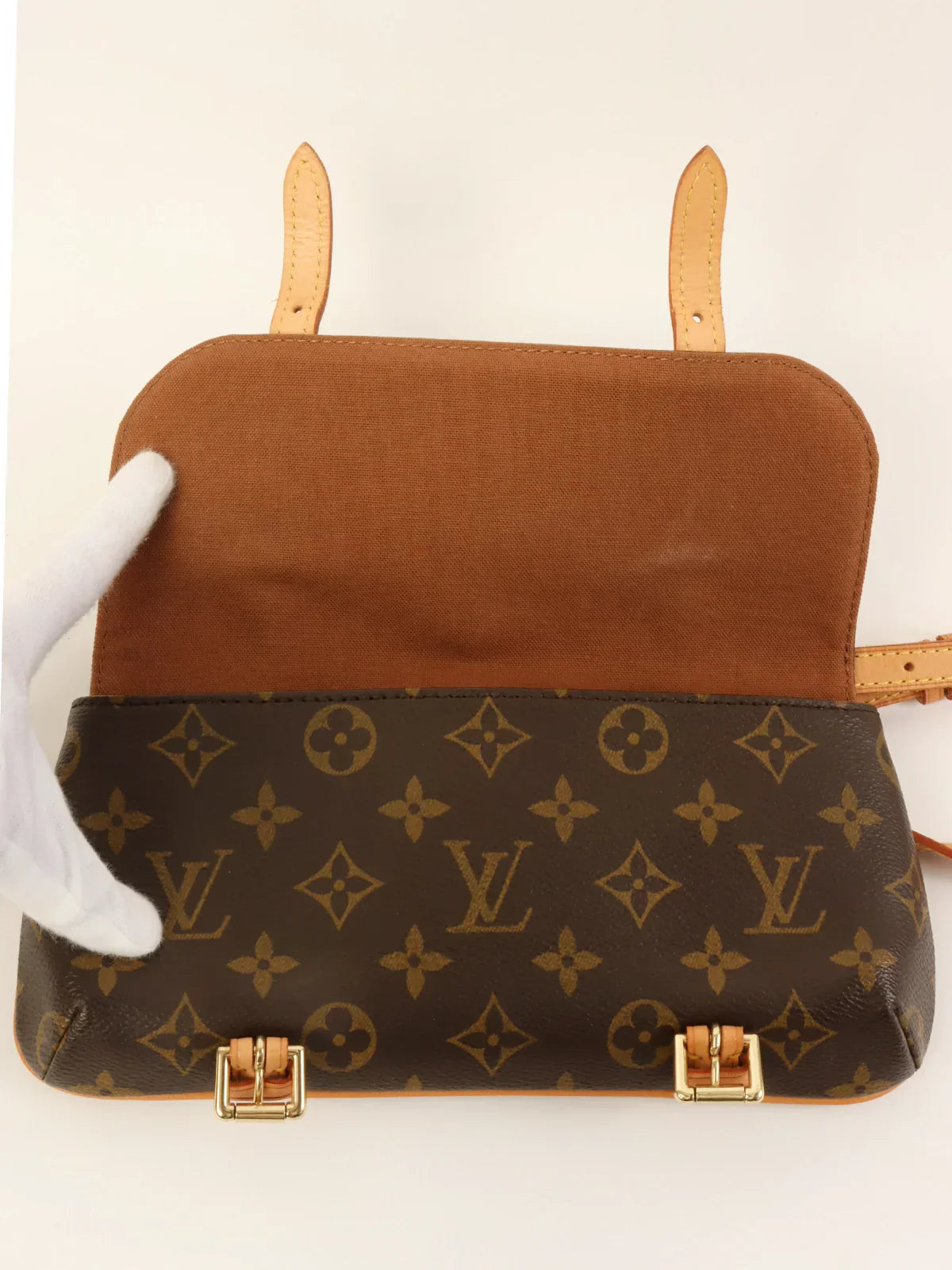 LOUIS VUITTON 2005 Made Canvas Monogram Pochette Marelle Brown