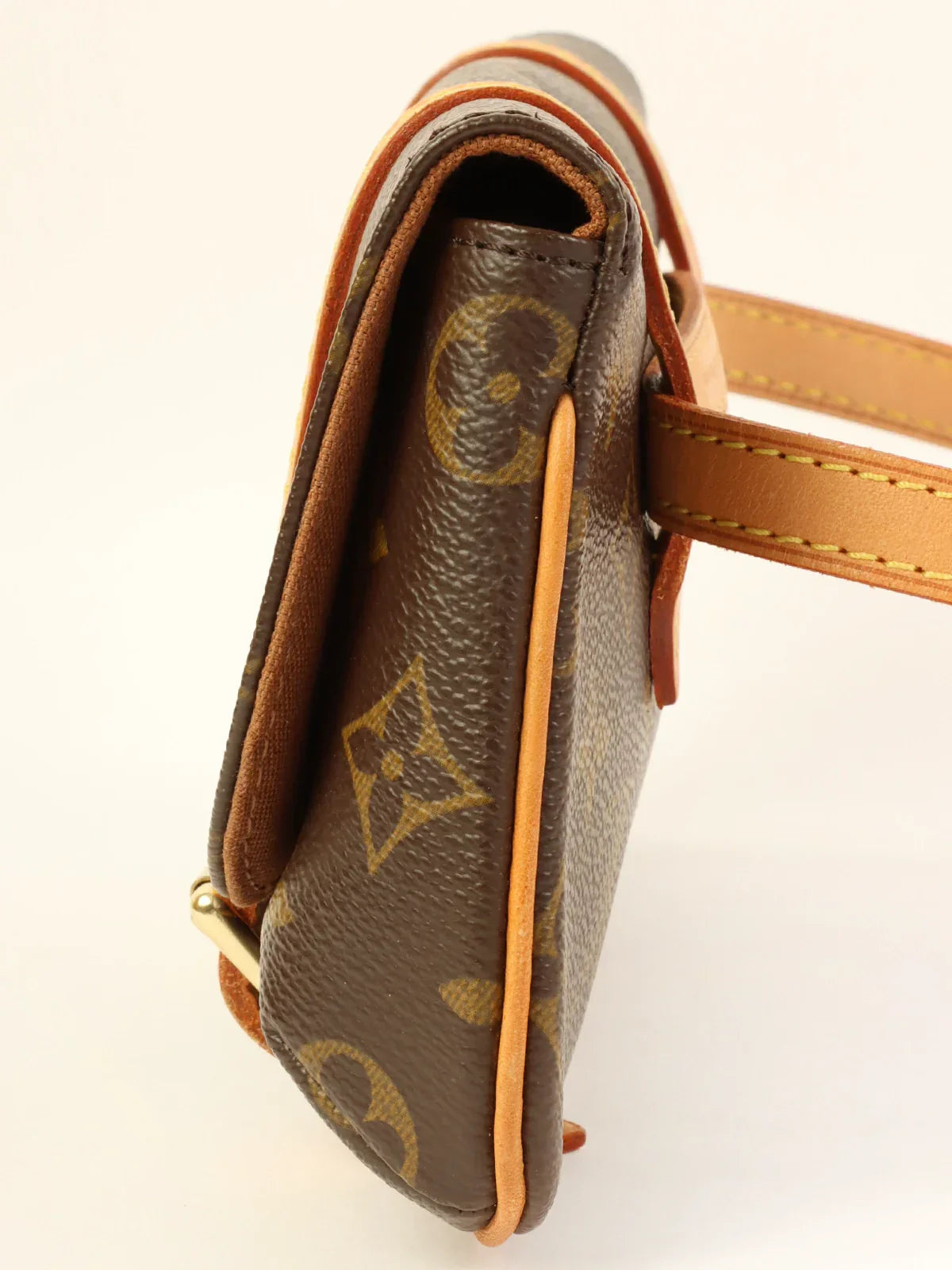 LOUIS VUITTON 2005 Made Canvas Monogram Pochette Marelle Brown