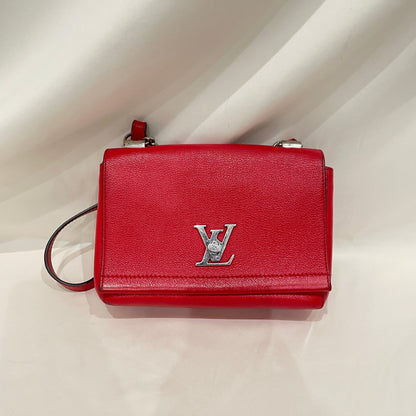 Louis Vuitton Red Taurillon Leather Lockme BB Sku# 81015