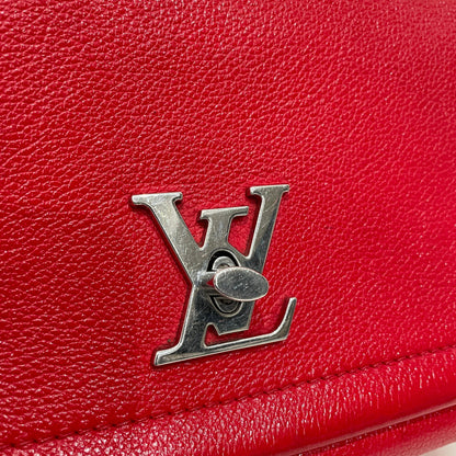 Louis Vuitton Red Taurillon Leather Lockme BB Sku# 81015