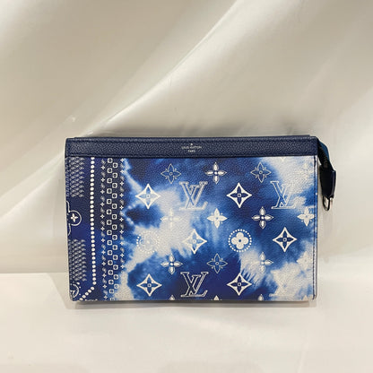 Louis Vuitton Blue Monogram Bandana Wearable Wallet Sku# 80911