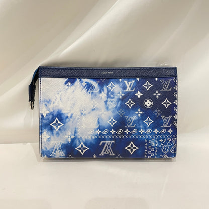 Louis Vuitton Blue Monogram Bandana Wearable Wallet Sku# 80911