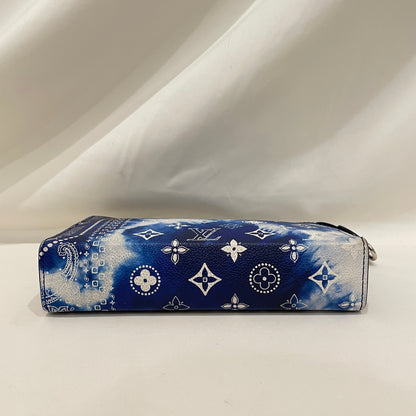 Louis Vuitton Blue Monogram Bandana Wearable Wallet Sku# 80911