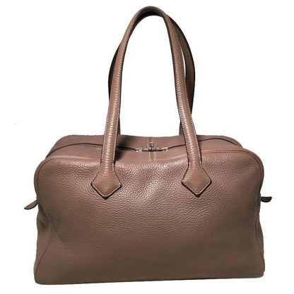 Hermes Grey Clemence Leather Victoria II 35