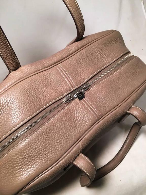 Hermes Grey Clemence Leather Victoria II 35