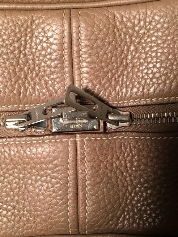 Hermes Grey Clemence Leather Victoria II 35