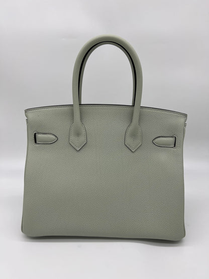 Hermes Birkin 30 Veau Togo Gris Neve Gold Hardware