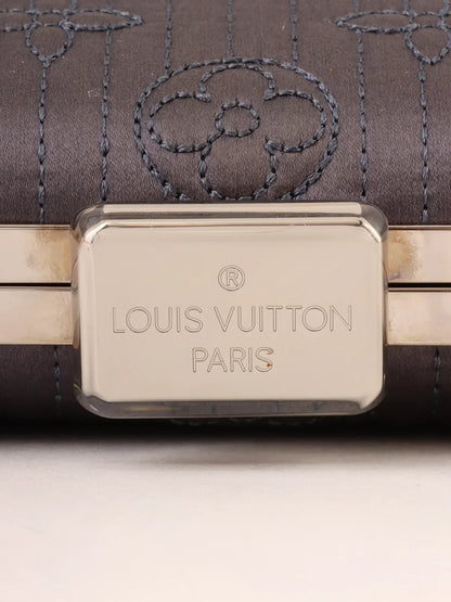 LOUIS VUITTON 2008 Made Monogram Motard Minaudiere Grey Navy