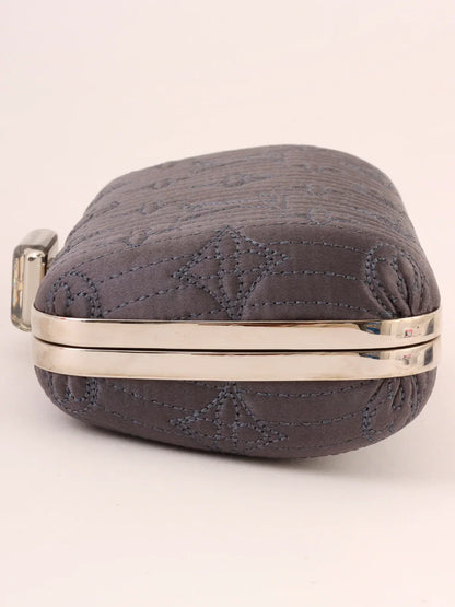 LOUIS VUITTON 2008 Made Monogram Motard Minaudiere Grey Navy