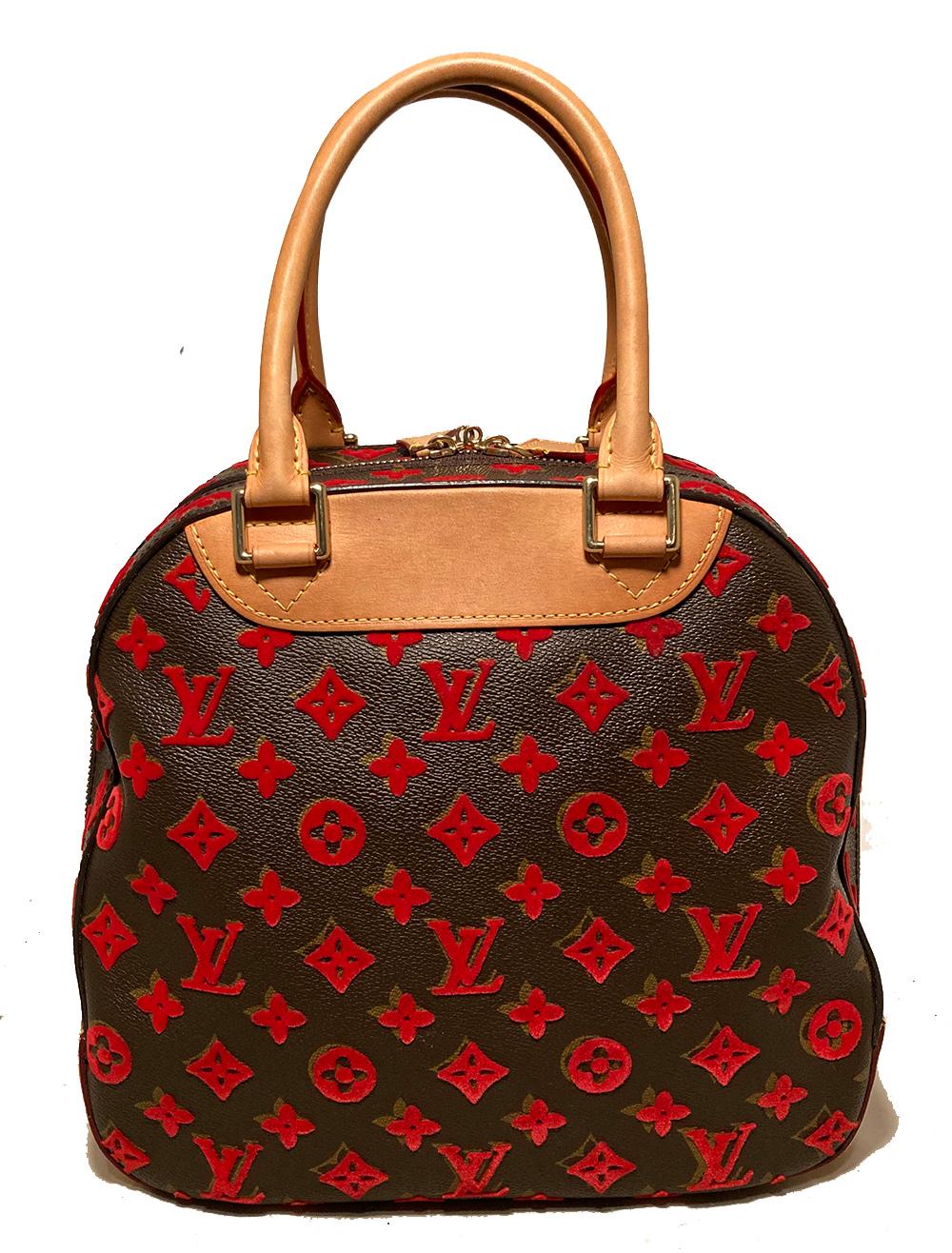 Louis Vuitton  Limited Edition Rouge Monogram Tuffetage Deauville Cube Bag