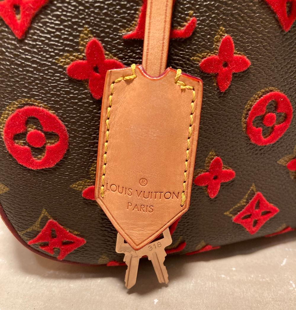 Louis Vuitton  Limited Edition Rouge Monogram Tuffetage Deauville Cube Bag