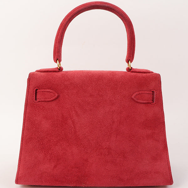 Hermes 1998 Made Debris Mini Kelly Bag Rouge Grenat