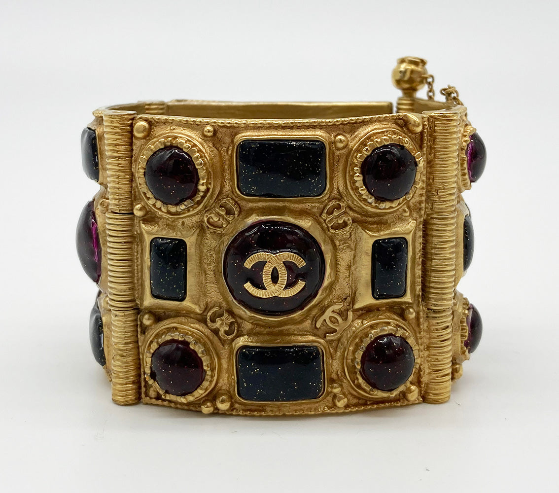 Rare Chanel Gold Gripoix Bracelet