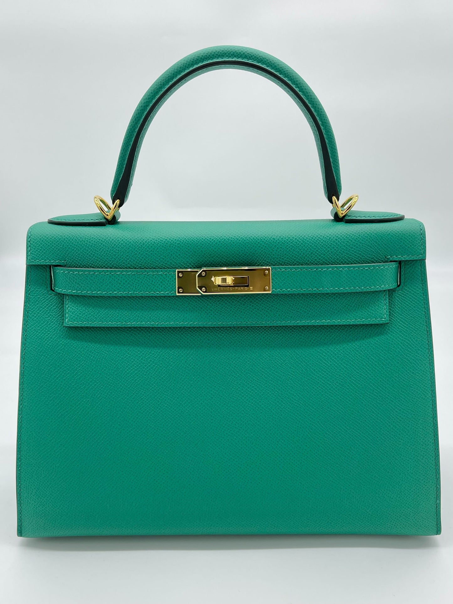 Hermes Kelly 28 Sellier Epsom Vert Jade Gold Hardware