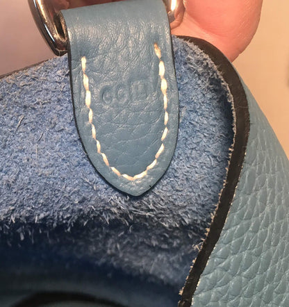 Hermes Mangeoire Blue Jean Taurillon Clemence Leather Rope Handle Bucket Bag