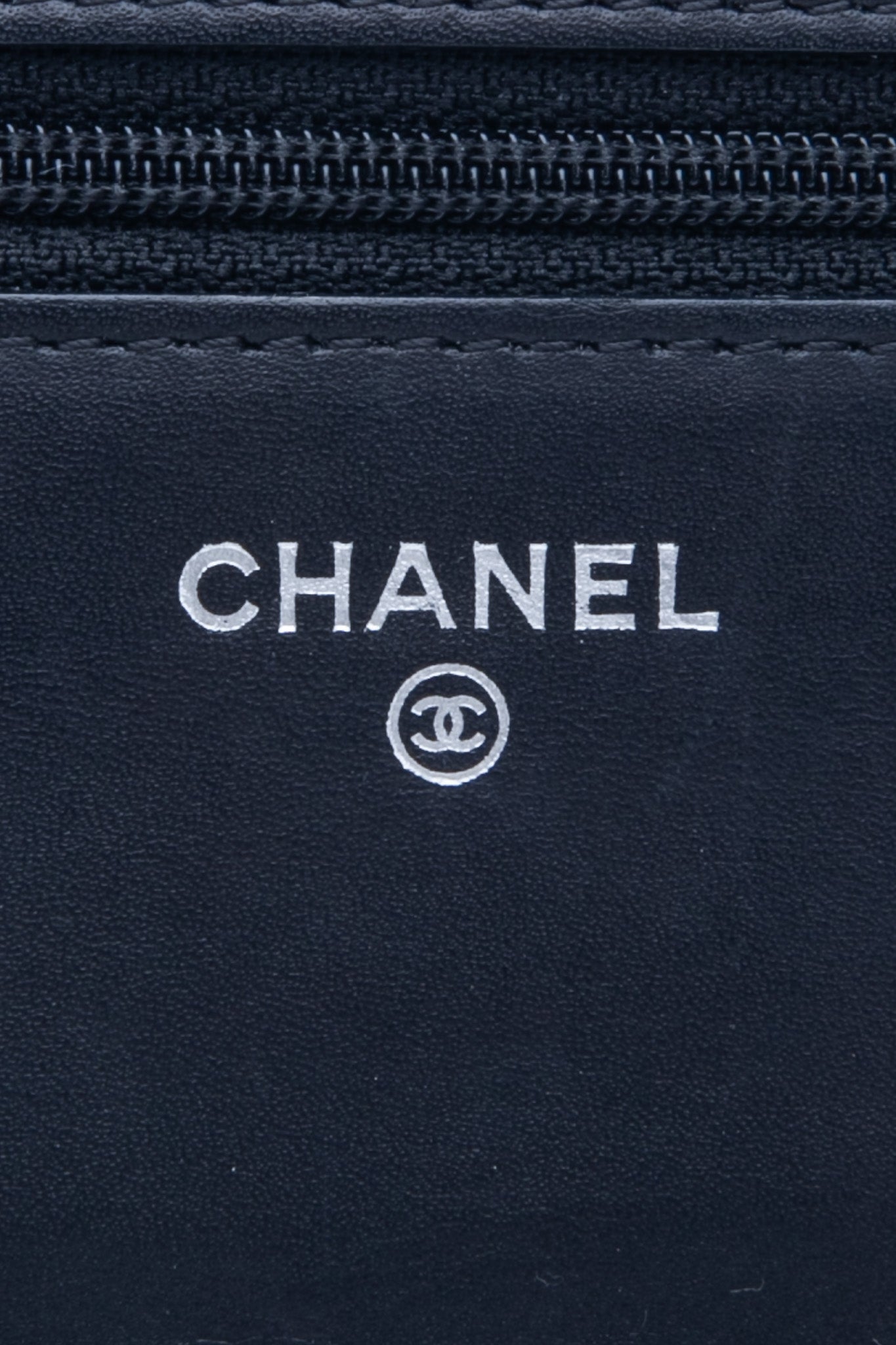 Chanel Black Patent Leather Quilted Wallet On Chain WOC