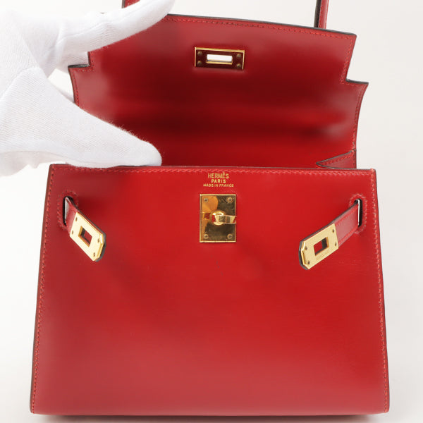 Hermes 1989 Made Kelly Bag Rouge Vif