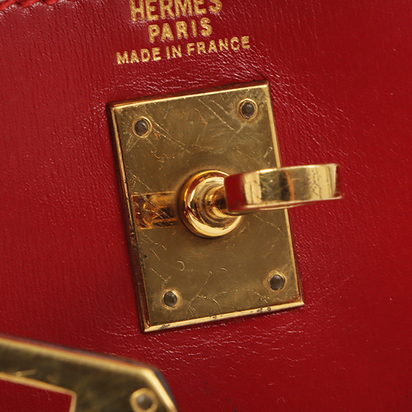 Hermes 1989 Made Kelly Bag Rouge Vif