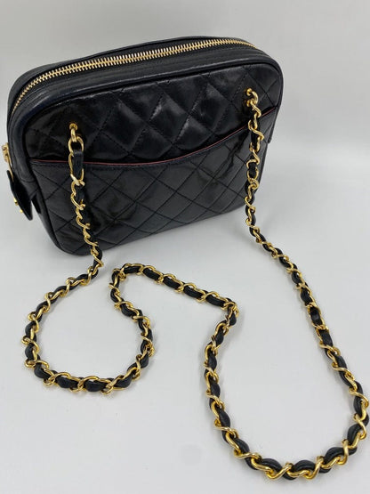 Vintage Chanel Camera Bag w CC Charm