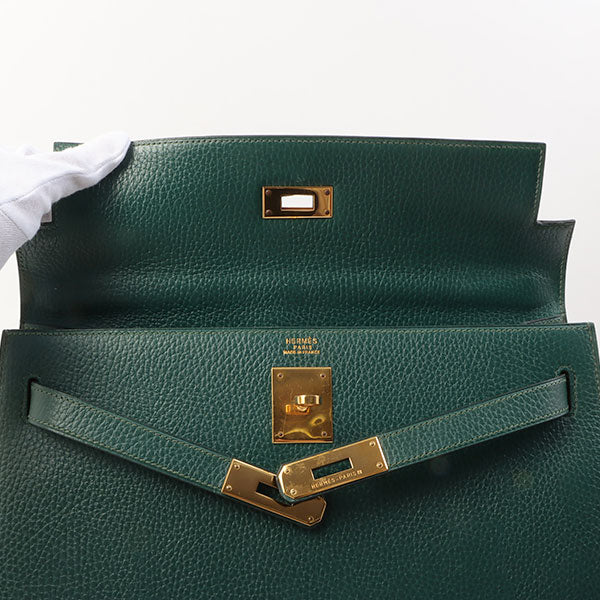 Hermes 1993 Made Kelly Bag 32Cm Green