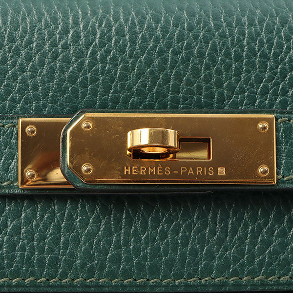 Hermes 1993 Made Kelly Bag 32Cm Green