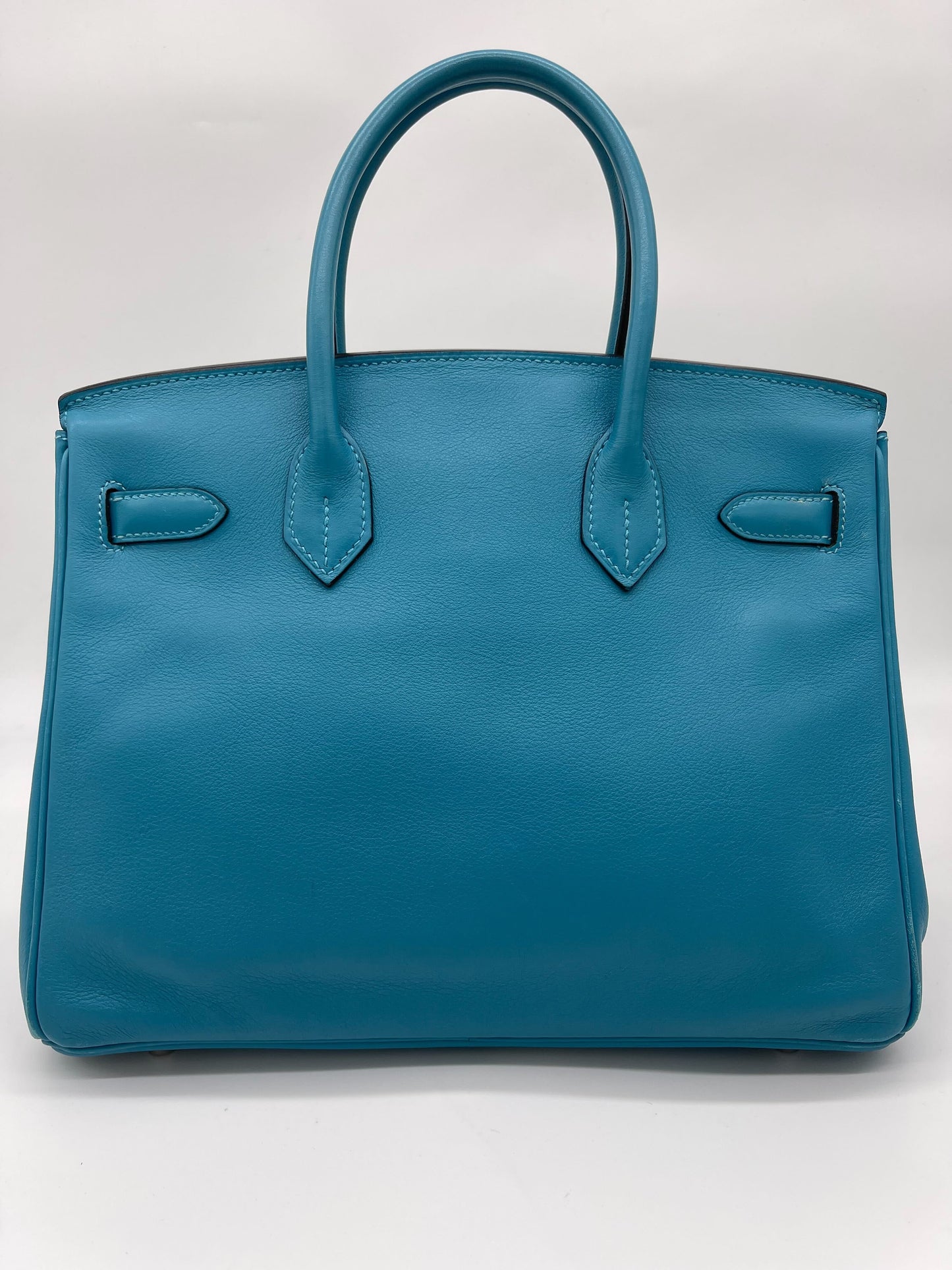 Hermes Birkin 30 Bleu Jean Palladium Hardware