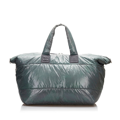 Chanel Coco Cocoon Travel Bag Green Lambskin