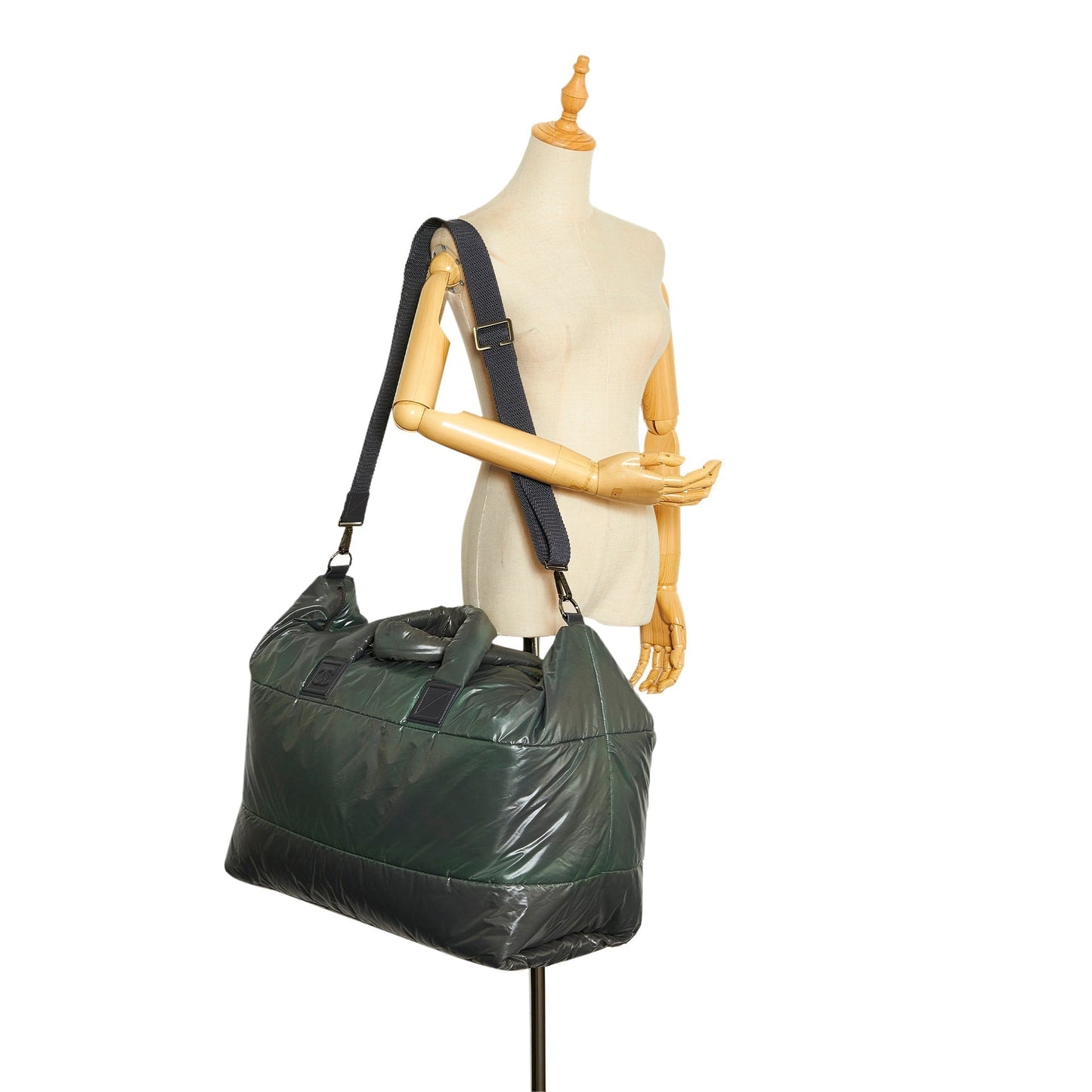 Chanel Coco Cocoon Travel Bag Green Lambskin