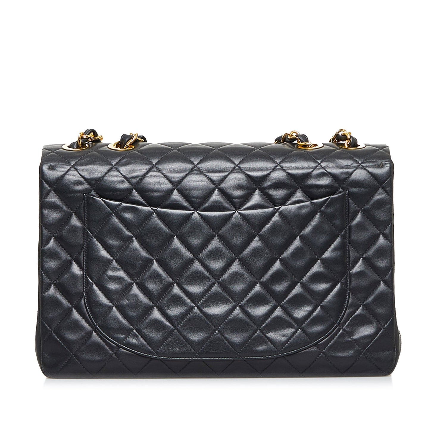 Chanel Classic Single Flap Maxi Black Lambskin Gold