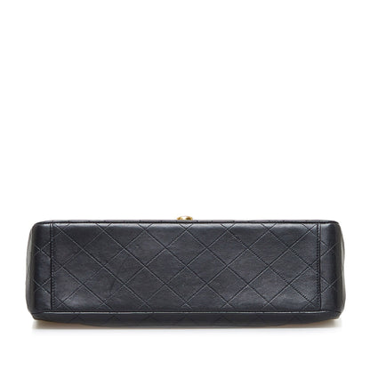 Chanel Classic Single Flap Maxi Black Lambskin Gold