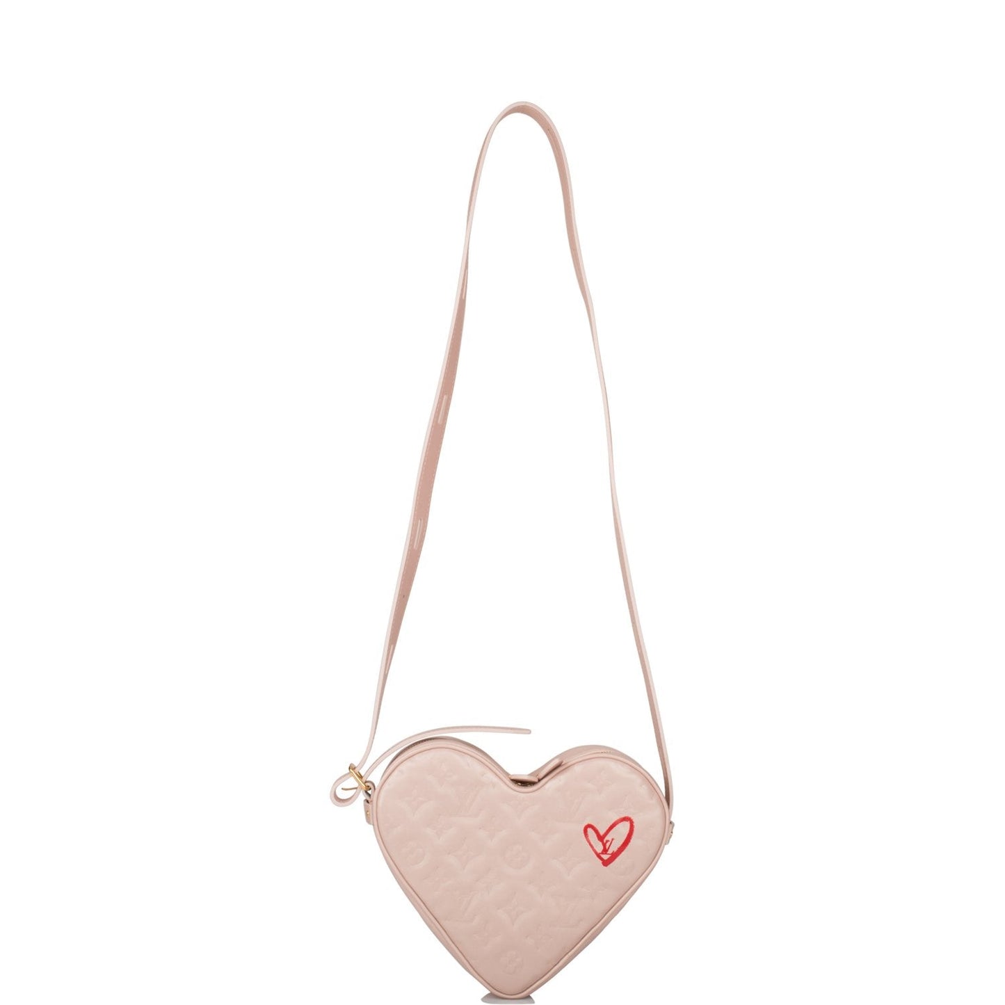 Louis Vuitton  Fall In Love Heart Bag Embossed Monogram Light Pink Lambskin