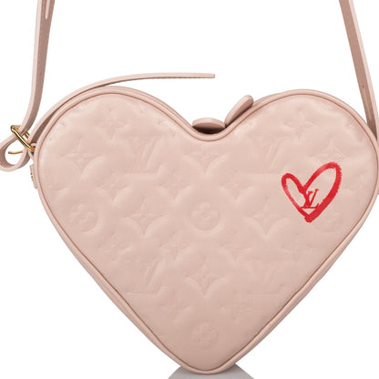 Louis Vuitton  Fall In Love Heart Bag Embossed Monogram Light Pink Lambskin