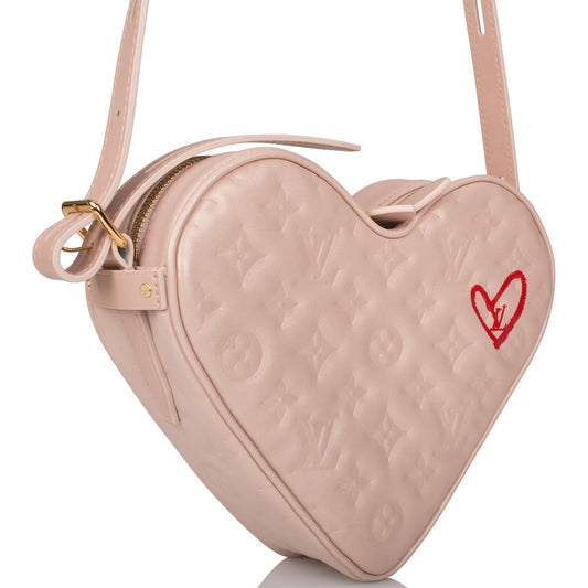 Louis Vuitton  Fall In Love Heart Bag Embossed Monogram Light Pink Lambskin